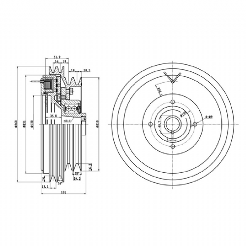 Hispacold compressor magnet clutch 4050294